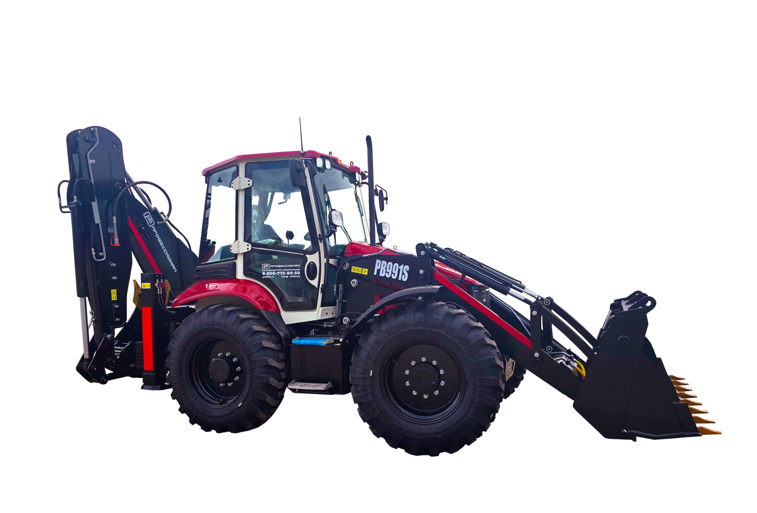Экскаватор-погрузчик Профессионал PB 991S (Равновеликие колёса)